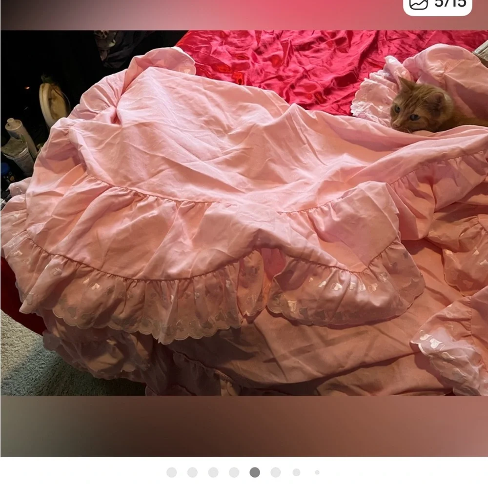 Canopy cover, bed spread, dust ruffle
